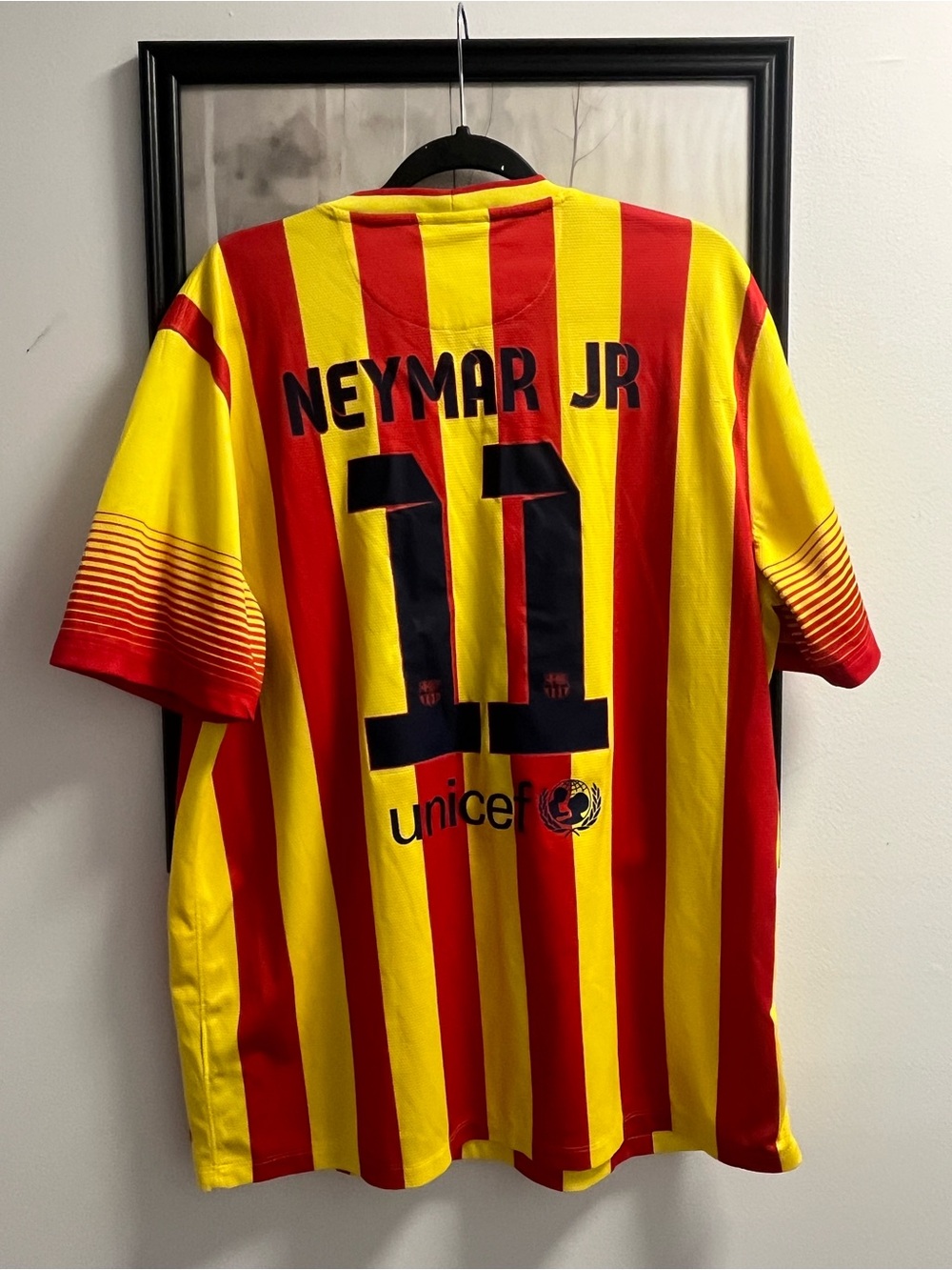 Neymar Jr #11 Barcelona 2013 away  Men's Soccer Jersey